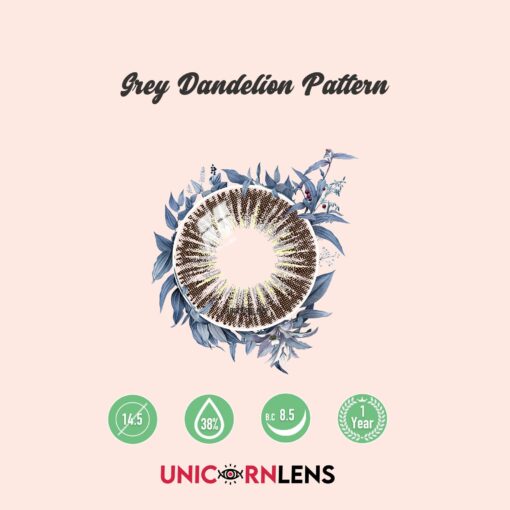 Unicornlens Grey Dandelion Colored Contact Lenses - Unicornlens