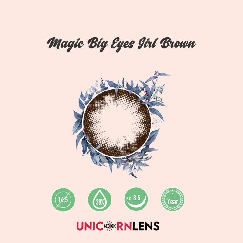 Unicornlens Magic Big Eyes Girl Brown Colored Contact Lenses - Unicornlens