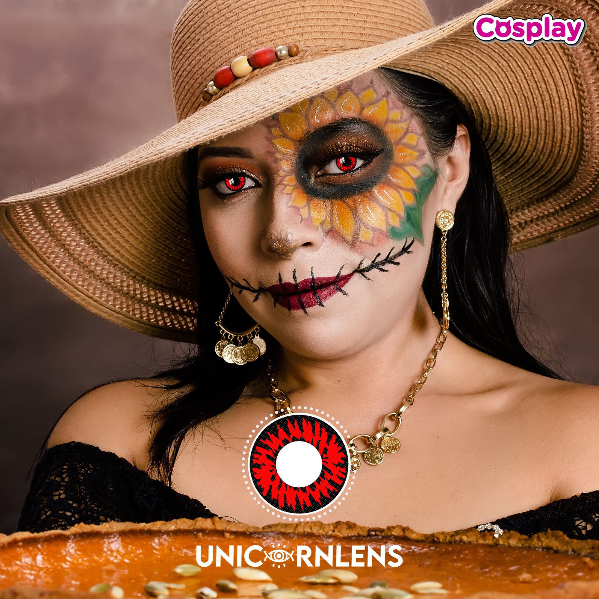Unicornlens Bloodthirsty Red Vampire Colored Contact Lenses - Unicornlens