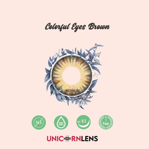 Unicornlens Colorful Eyes Brown Colored Contact Lenses - Unicornlens