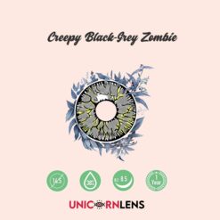 Unicornlens Creepy Black-Grey Zombie Contact Lens - Unicornlens
