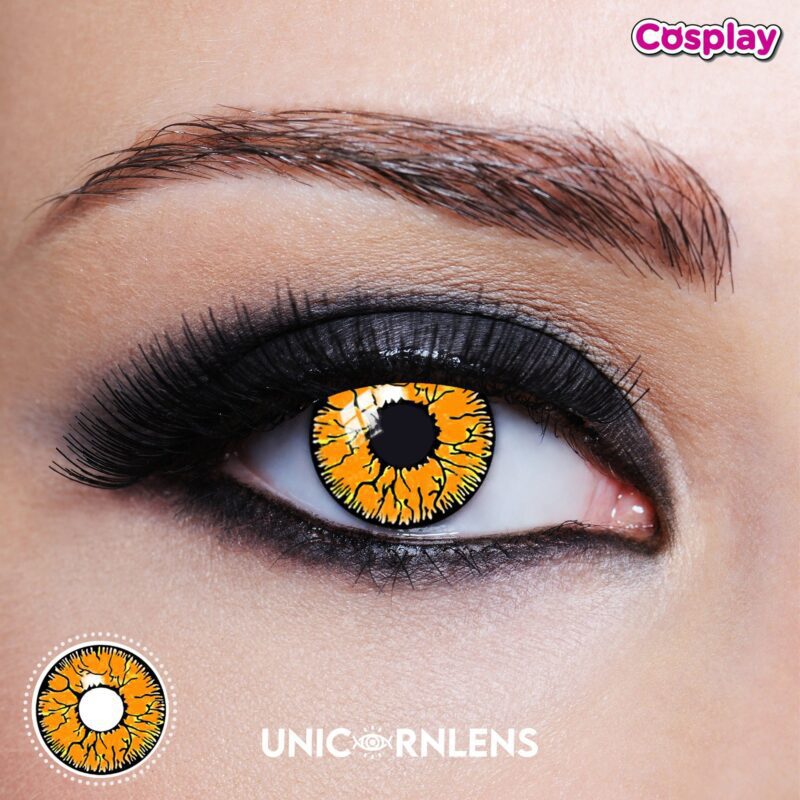 Unicornlens Creepy Black-Orange Zombie Contact Lens - Unicornlens