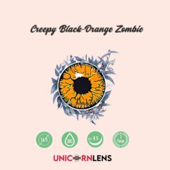 Unicornlens Creepy Black-Orange Zombie Contact Lens - Unicornlens