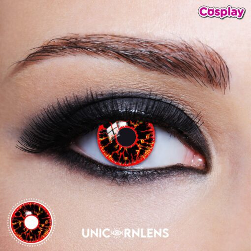 Unicornlens Creepy Red-Black Zombie Contact Lens - Unicornlens