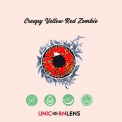 Unicornlens Creepy Yellow-Red Zombie Contact Lens - Unicornlens