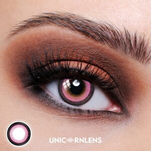 Unicornlens Cute Cartoon Eyes Pink Colored Contact Lenses - Unicornlens