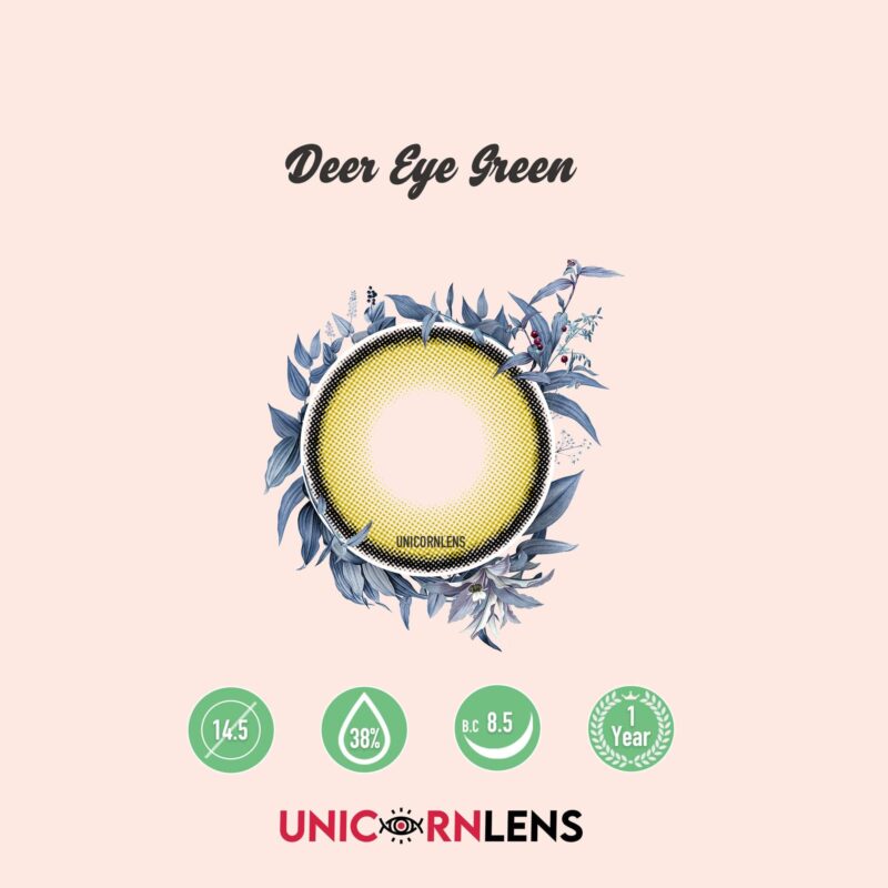 Unicornlens Deer Eye Green Colored Contact Lenses - Unicornlens