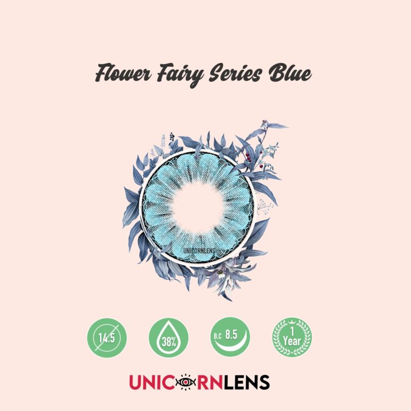Unicornlens Flower Fairy Blue Colored Contact Lenses - Unicornlens