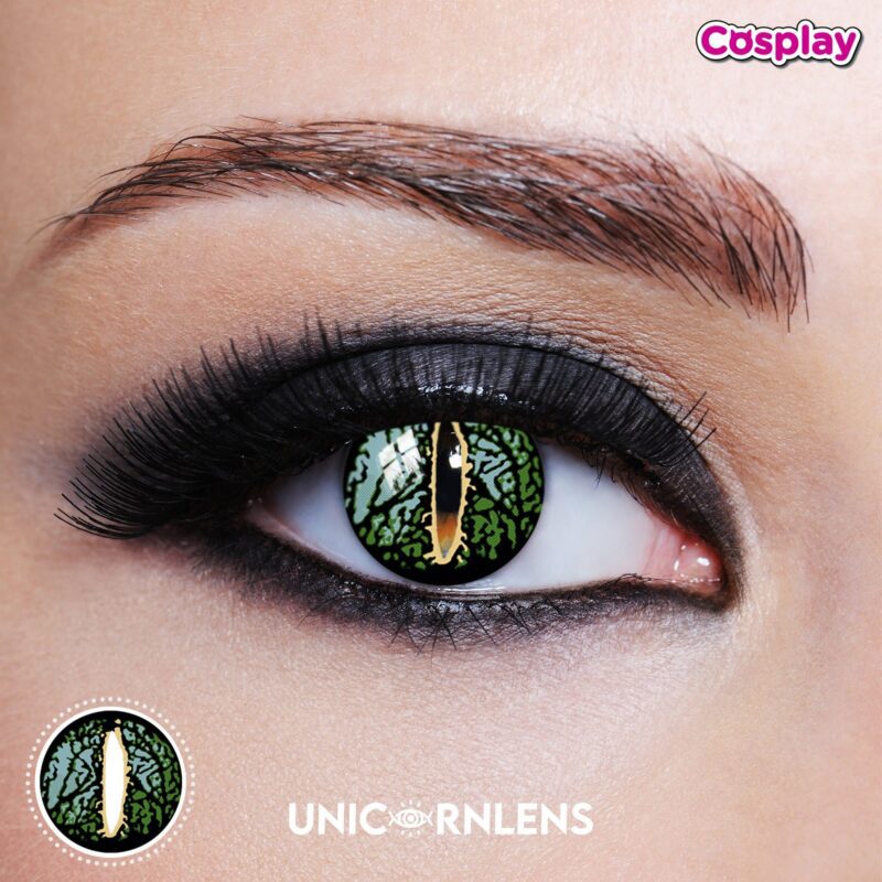 Unicornlens Green Lizard Eye Colored Contact Lenses - Unicornlens
