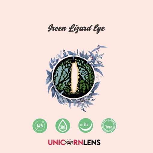Unicornlens Green Lizard Eye Colored Contact Lenses - Unicornlens