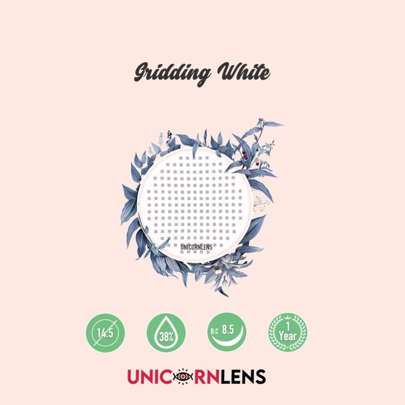 Unicornlens Gridding White Colored Contact Lenses - Unicornlens