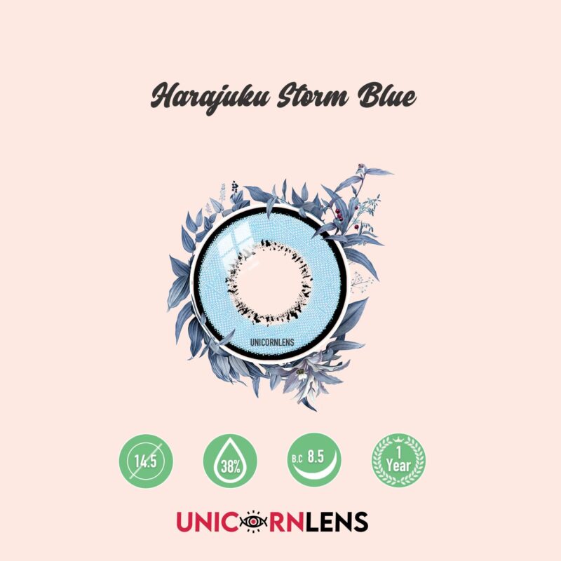 Unicornlens Harajuku Storm Blue Colored Contact Lenses - Unicornlens