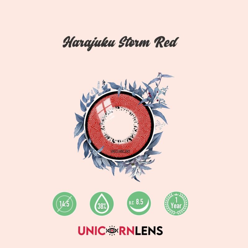Unicornlens Harajuku Storm Red Colored Contact Lenses - Unicornlens
