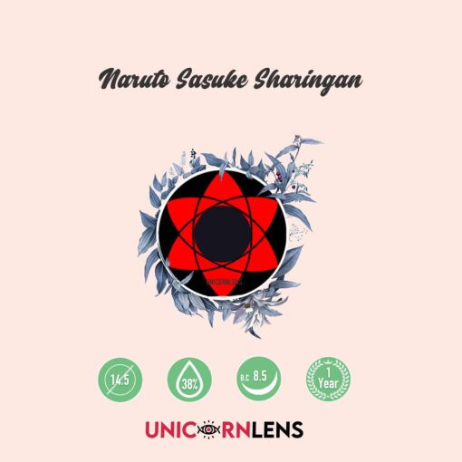 Unicornlens Naruto Sasuke Sharingan Red Contact Lens - Unicornlens