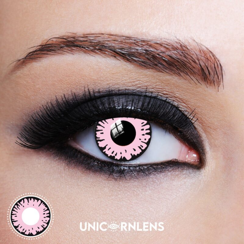 Unicornlens Scary Demon Pink Eyes Contact Lens - Unicornlens