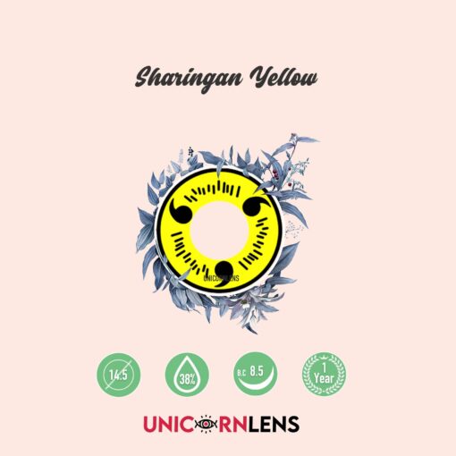 Unicornlens Sharingan Yellow Colored Contact Lenses - Unicornlens