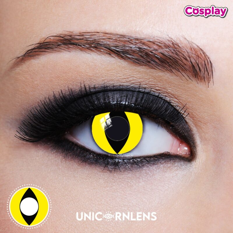 Unicornlens Yellow Cat Eye Colored Contact Lenses - Unicornlens