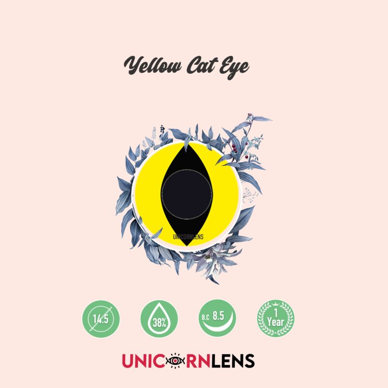 Unicornlens Yellow Cat Eye Colored Contact Lenses - Unicornlens