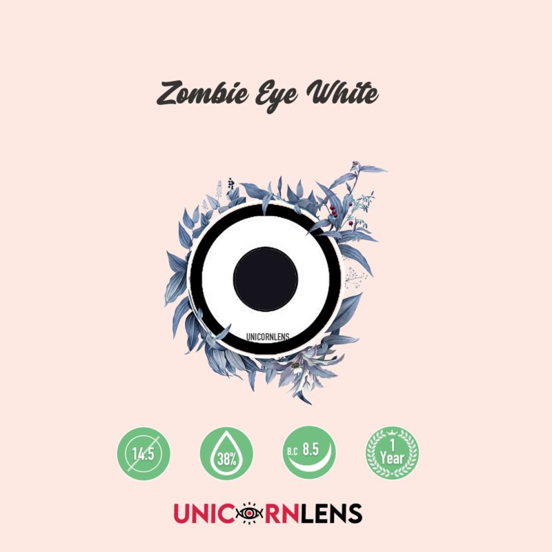 Unicornlens Zombie Eye White Colored Contact Lenses - Unicornlens