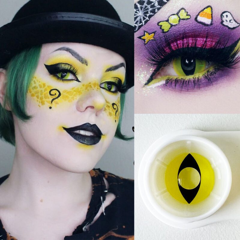 Unicornlens Yellow Cat Eyes - Yellow Cat Eyes - Colored Contact Lenses , Colored Contacts , Glasses