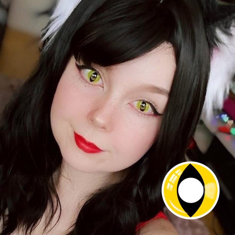 Unicornlens Yellow Cat Eyes - Yellow Cat Eyes - Colored Contact Lenses , Colored Contacts , Glasses