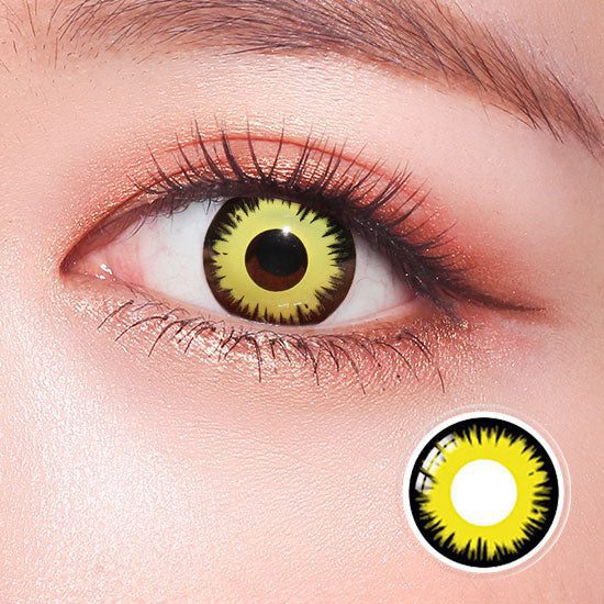 Unicornlens Yellow Eclipse Halloween Lens - Halloween Lens - Colored Contact Lenses , Colored Contacts , Glasses