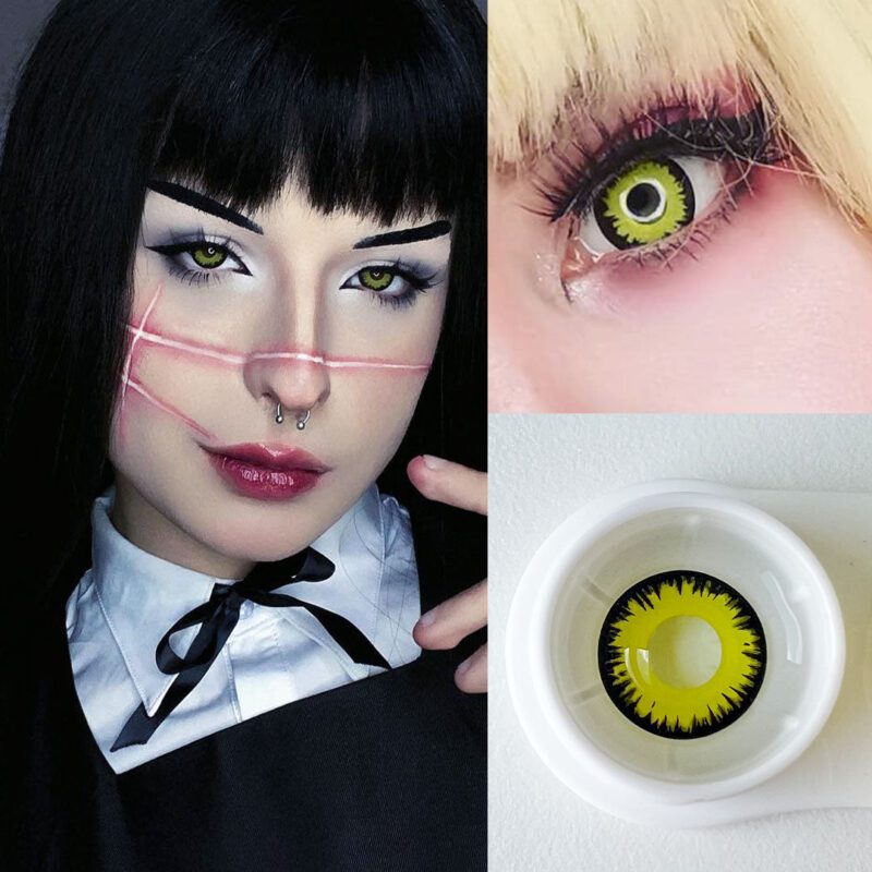 Unicornlens Yellow Eclipse Halloween Lens - Halloween Lens - Colored Contact Lenses , Colored Contacts , Glasses