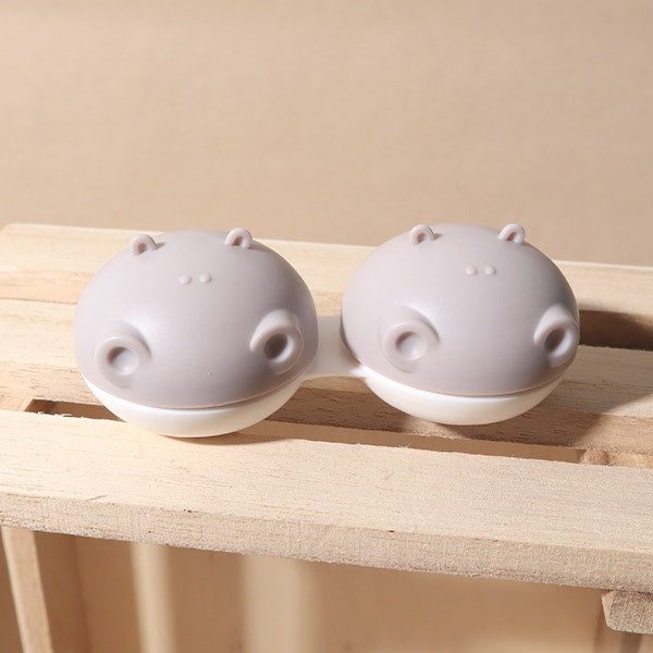 Unicornlens Gray Hippo Lens Case - - Colored Contact Lenses , Colored Contacts , Glasses