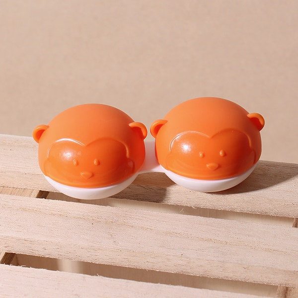 Unicornlens Orange Monkey Lens Case - - Colored Contact Lenses , Colored Contacts , Glasses