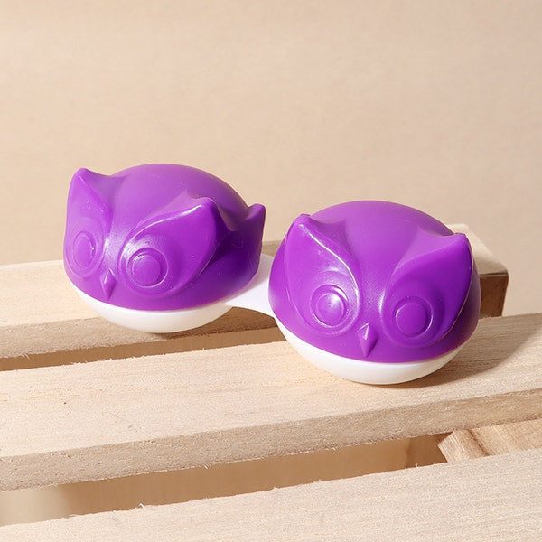 Unicornlens Violet Owl Lens Case - - Colored Contact Lenses , Colored Contacts , Glasses