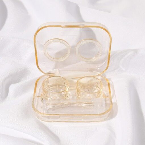 Unicornlens Ins Style Screwless Cap Lens Travel Kit (Pure Yellow) - - Colored Contact Lenses , Colored Contacts , Glasses