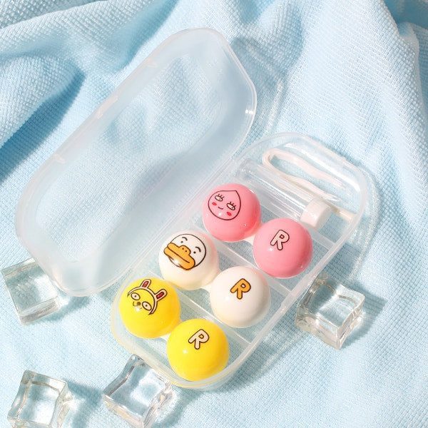3 Pair Type Lens Storage Organizer (Kakao Friends) - - Colored Contact Lenses , Colored Contacts , Glasses